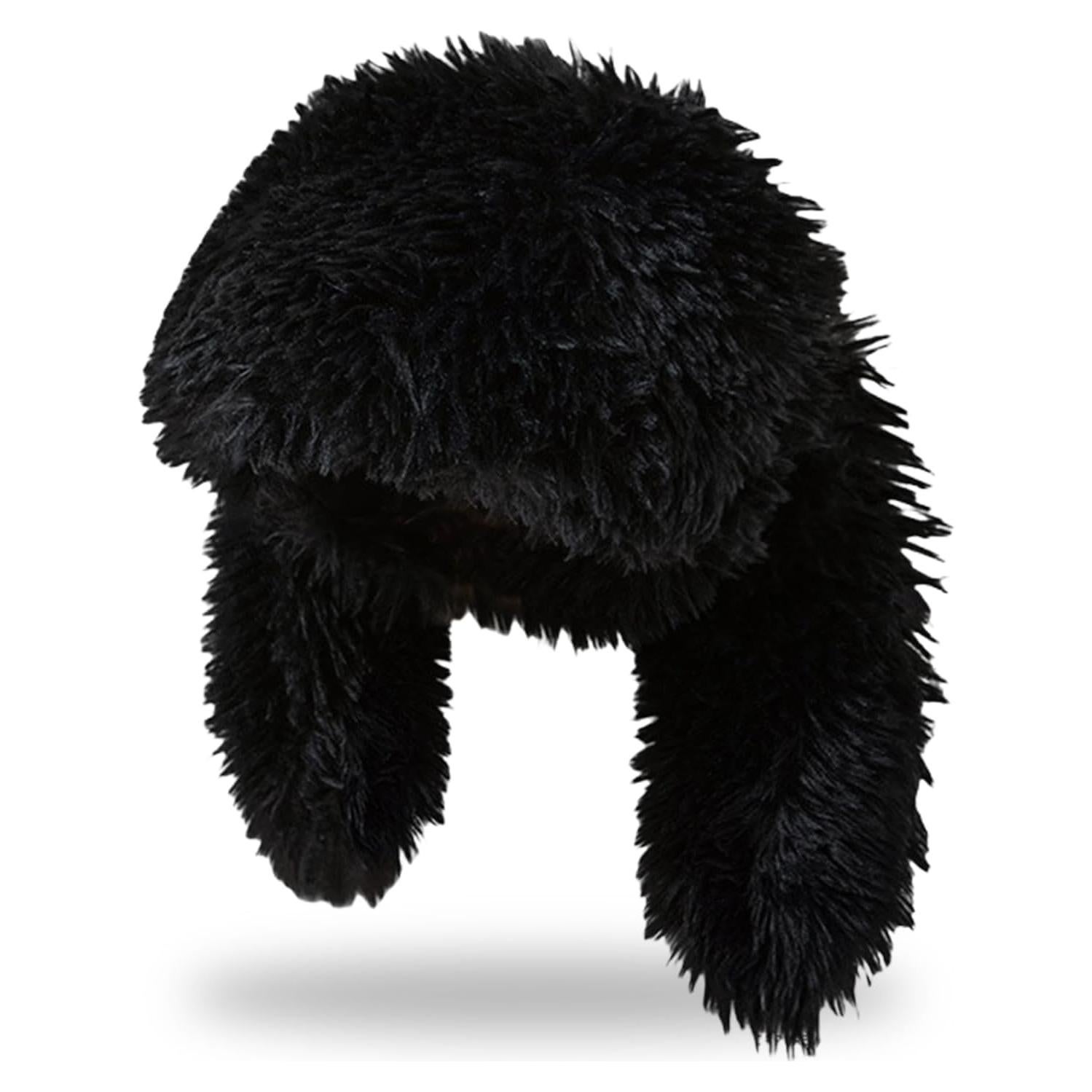 Gorro de Conejo Difuso Y2K HENWASAI para Mujeres - Peludo