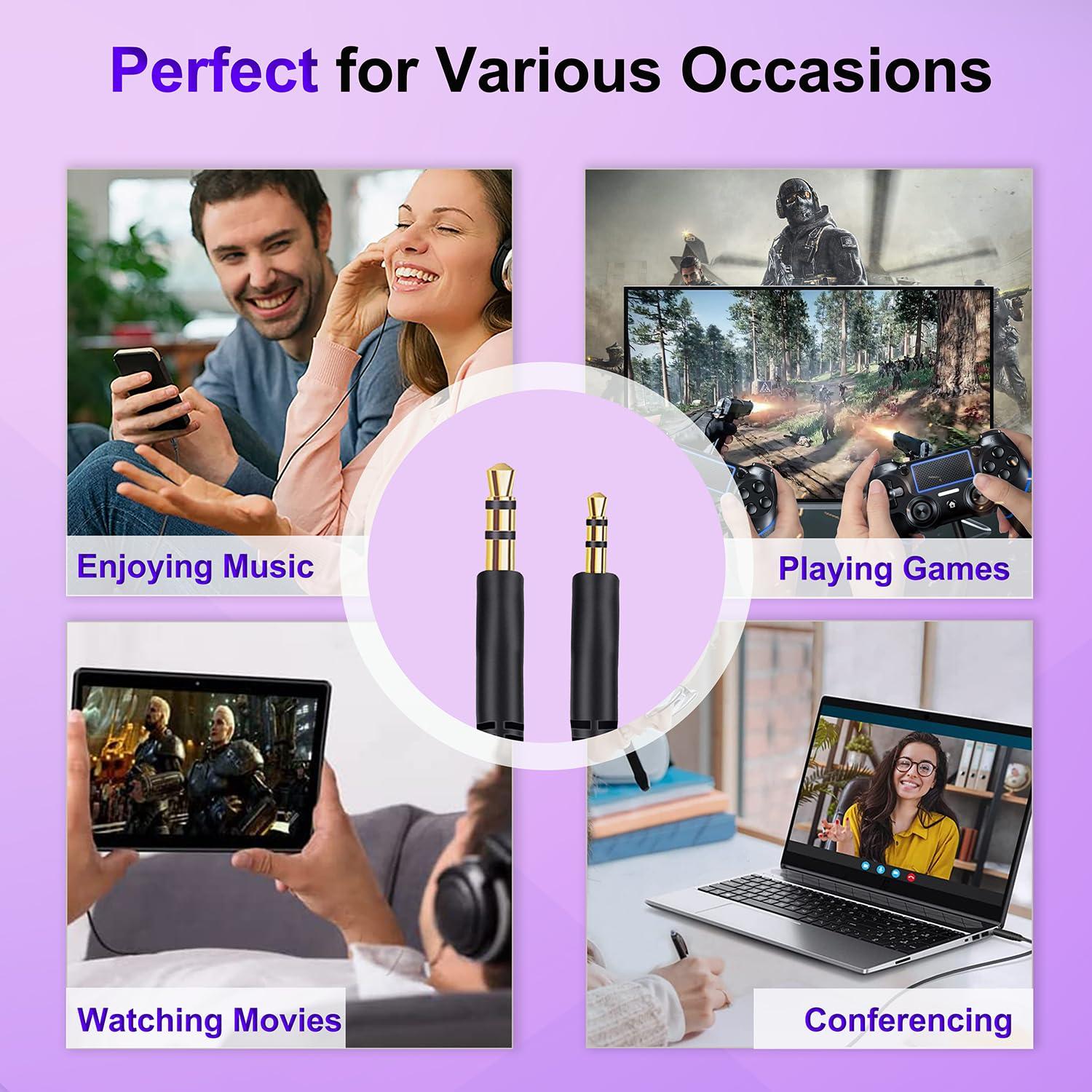 Cable de Audio Reemplazo Callez 2.5mm a 3.5mm para Bose y JBL