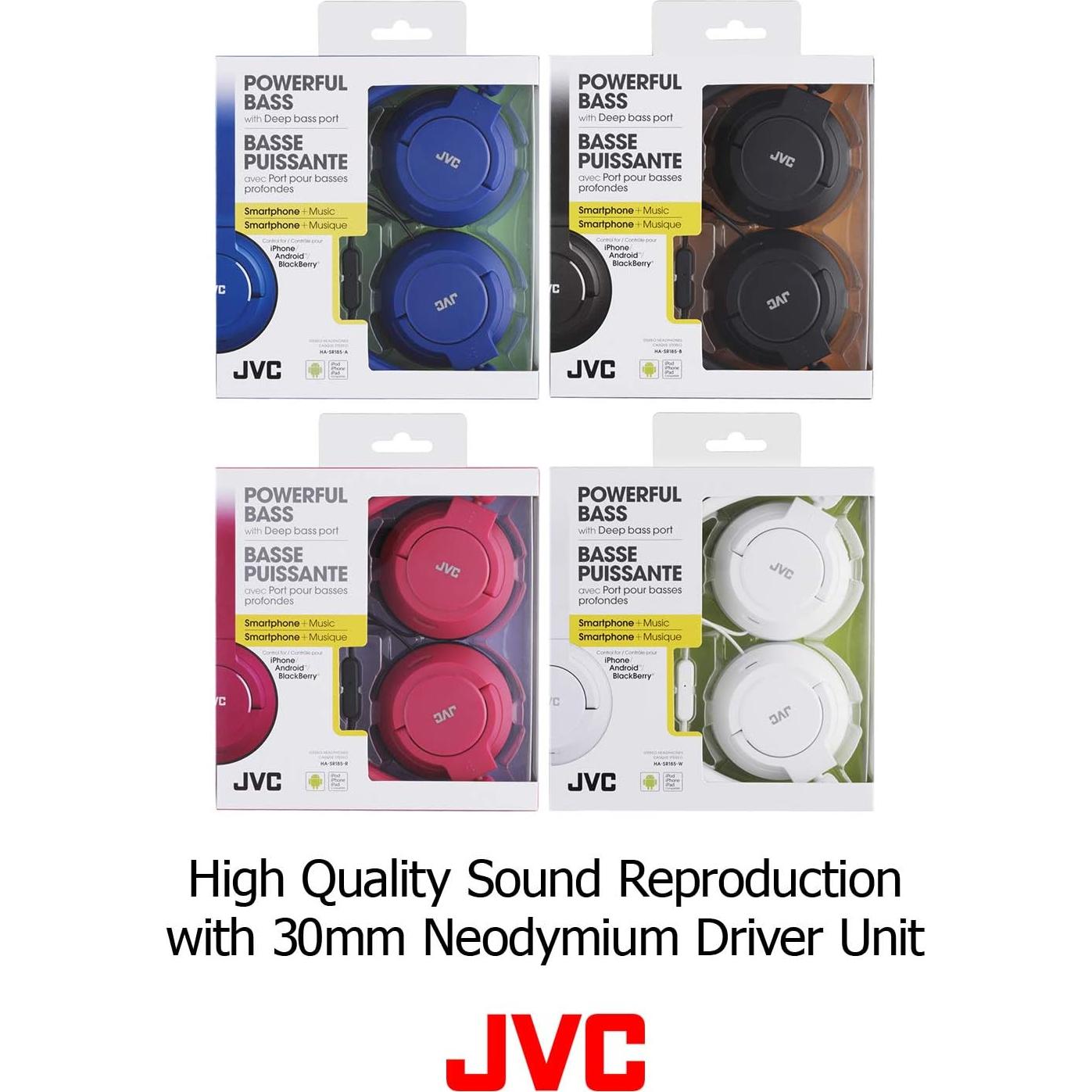 Auriculares Plegables JVC HASR185B con Micrófono Negro