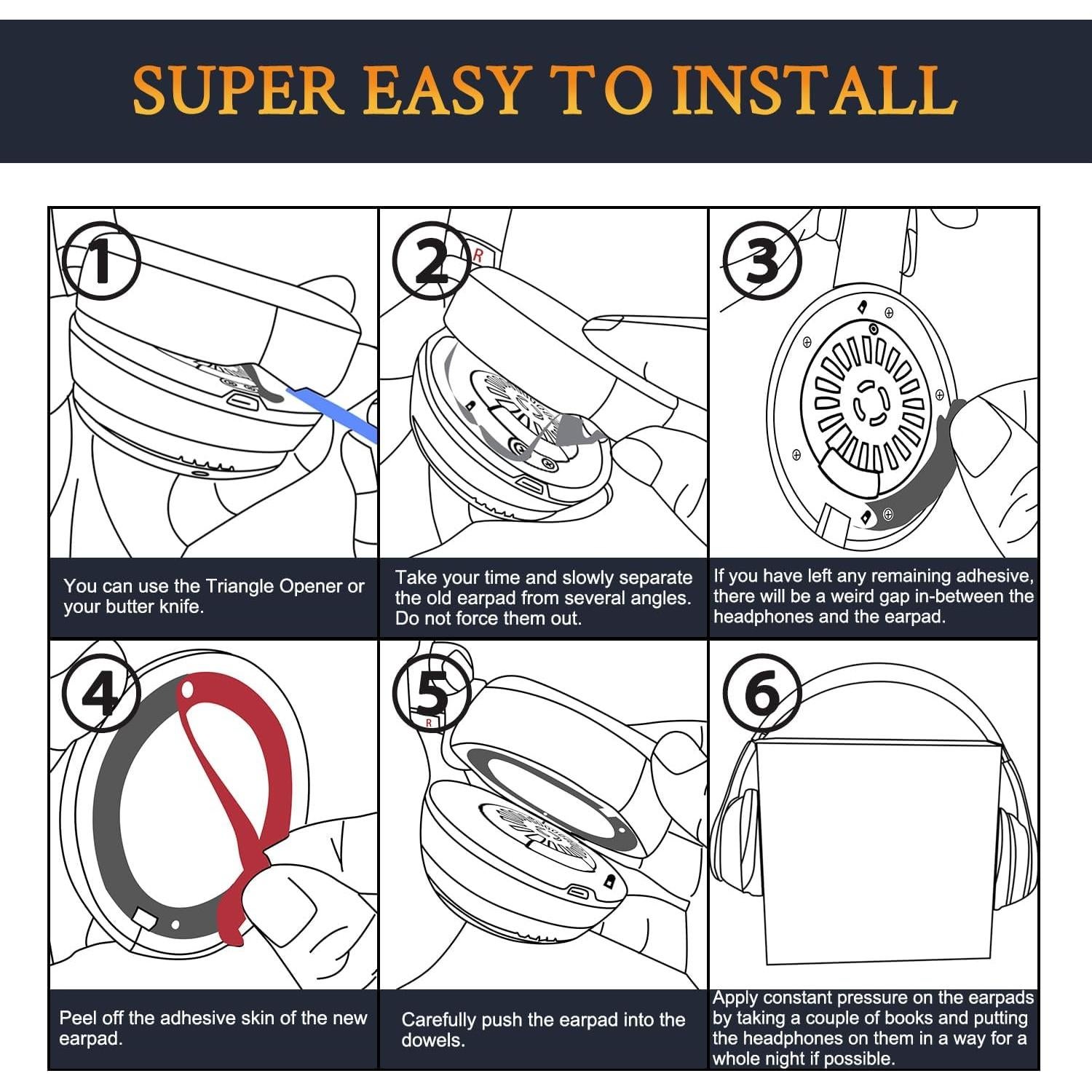 Almohadillas de Gel Refrigerante SoloWIT para Auriculares Beats Studio 2 y 3 - Negro