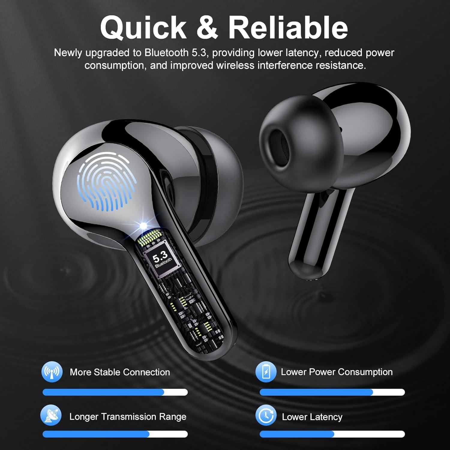 Auriculares Inalámbricos Bluetooth I53 HiFi Estéreo IP7 48H