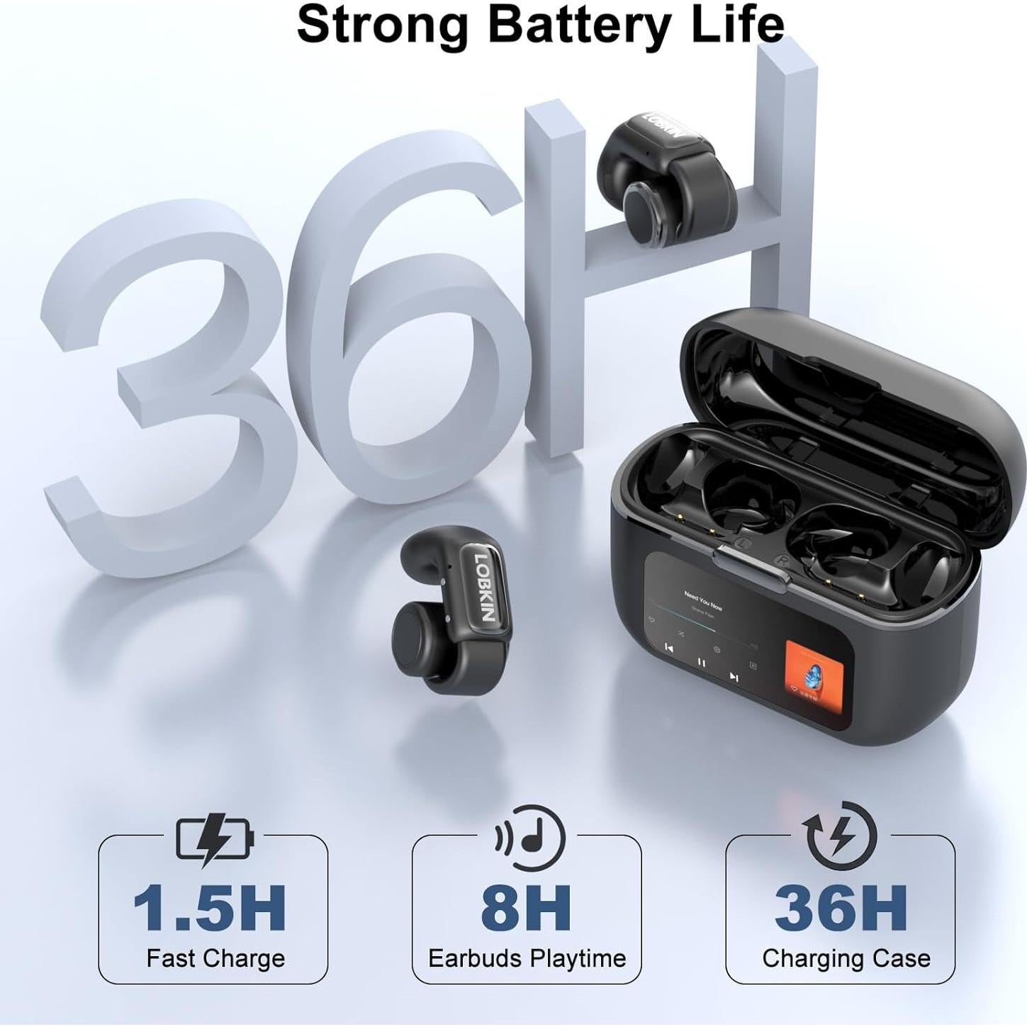 Auriculares Inalámbricos Bluetooth LOBKIN S18 Clip On Negro