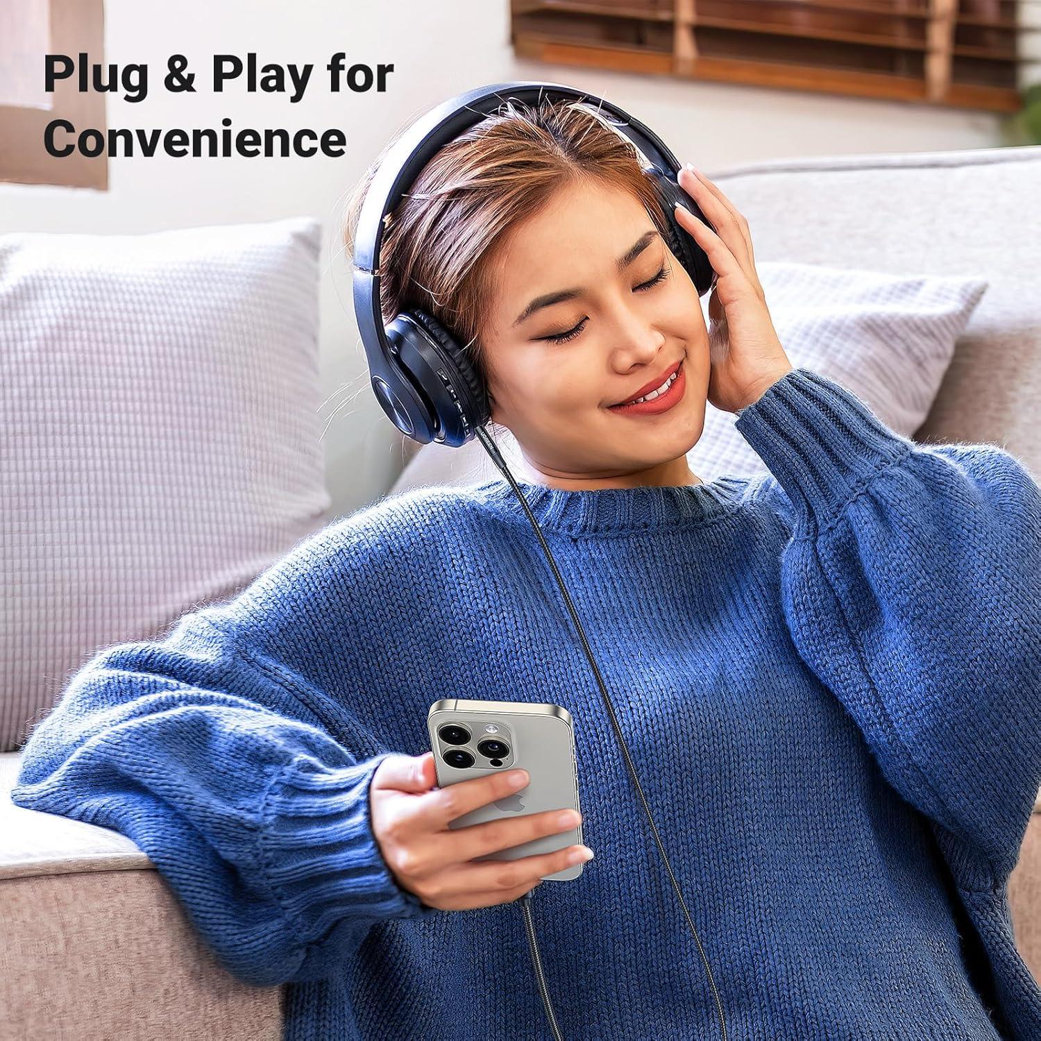 UGREEN Adaptador USB C a 3.5mm Audio Hi-Fi 1.0m Negro