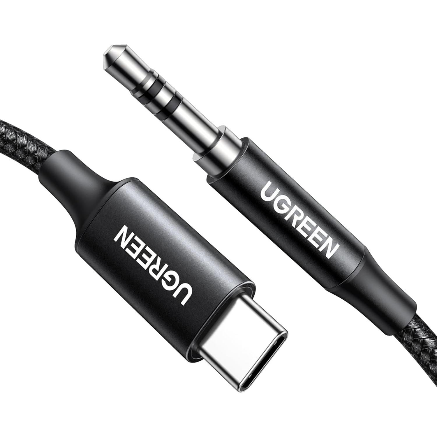UGREEN Adaptador USB C a 3.5mm Audio Hi-Fi 1.0m Negro
