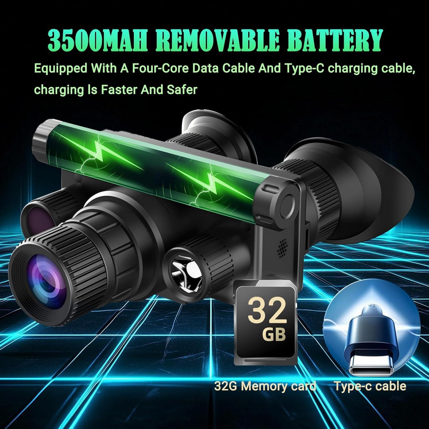 Gafas de Visión Nocturna Sfeoot 4K 8X HD con Grabación