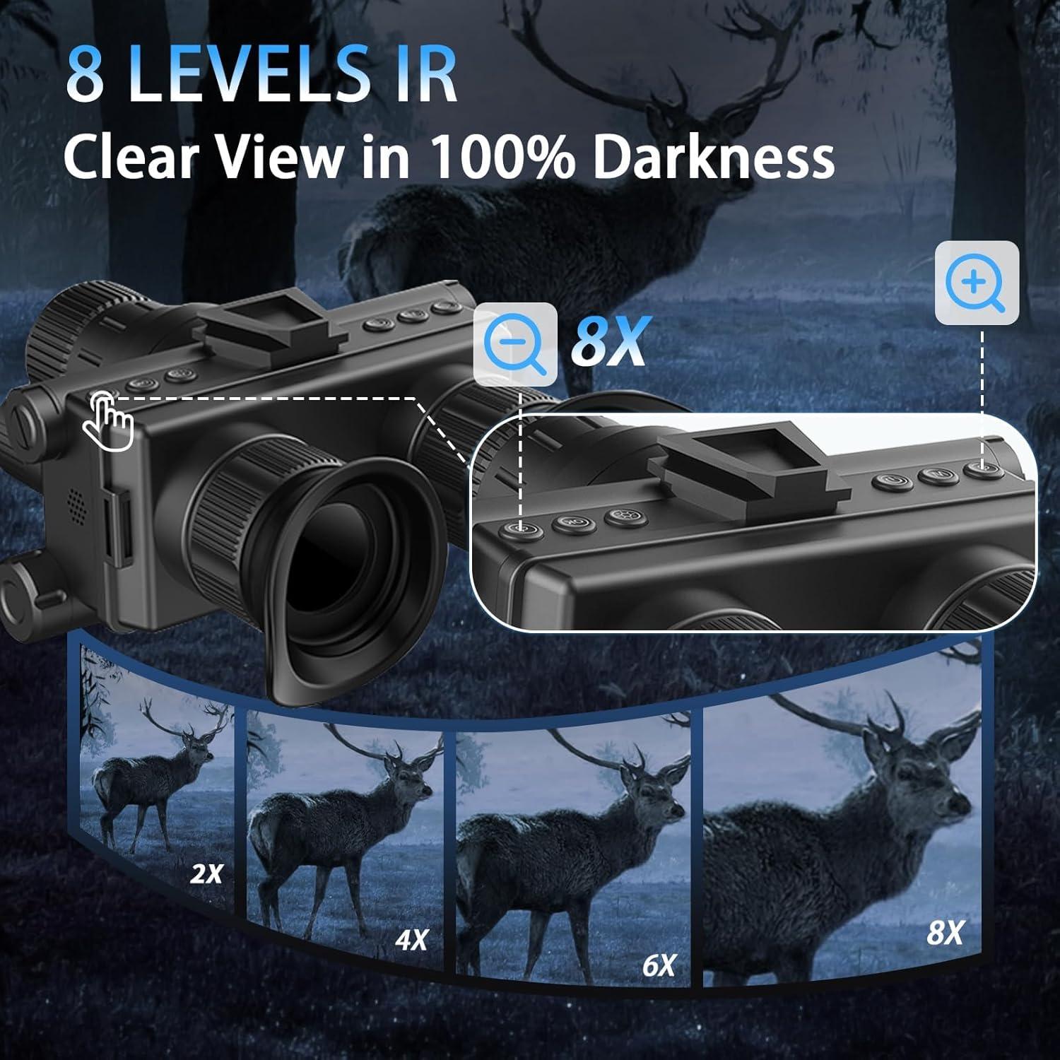 Gafas de Visión Nocturna Sfeoot 4K 8X HD con Grabación