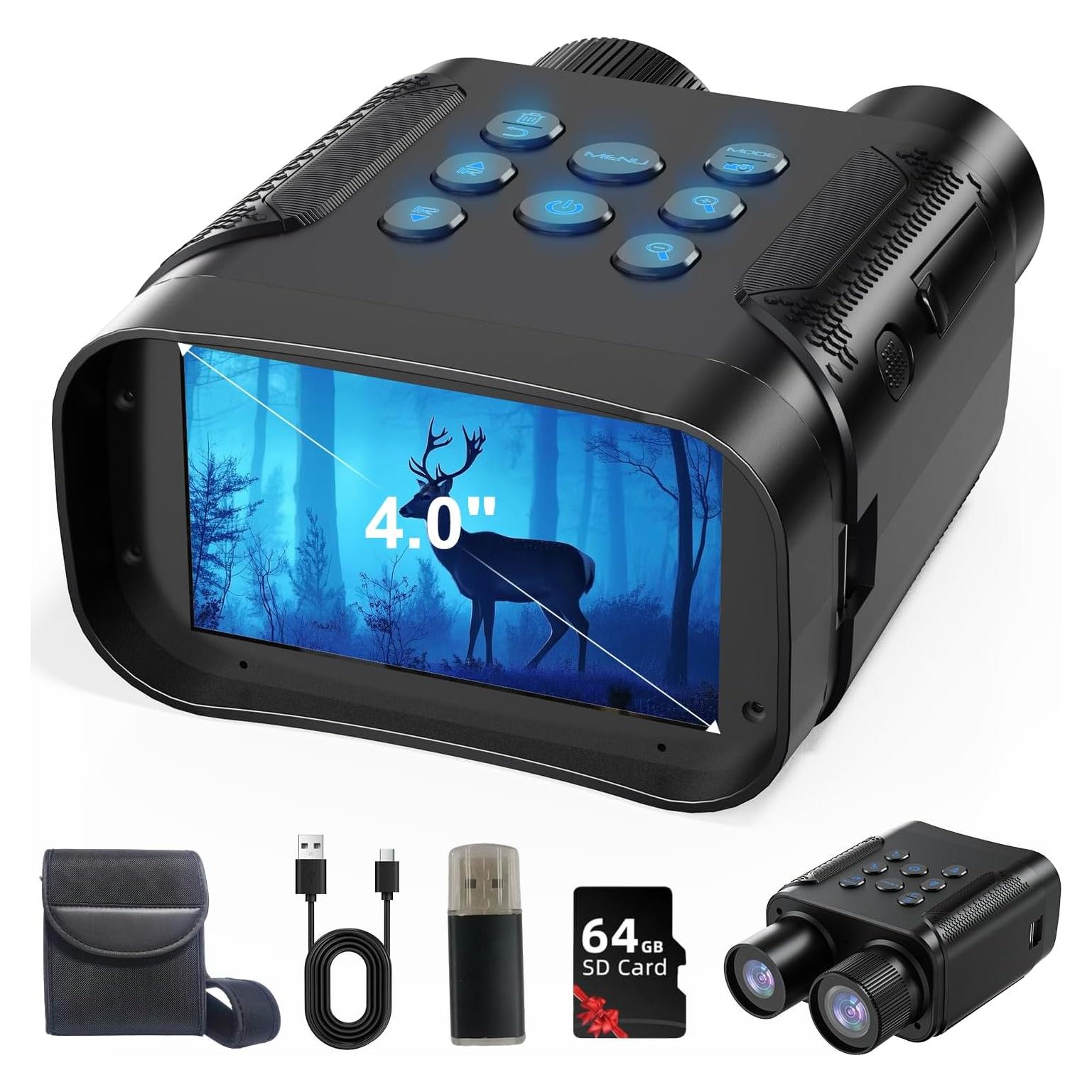 Binoculares de Visión Nocturna 4K EQUEEN con Batería 8000mAh