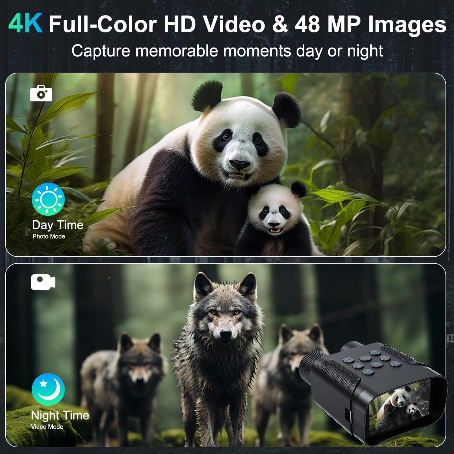 Binoculares de Visión Nocturna 4K EQUEEN con Batería 8000mAh