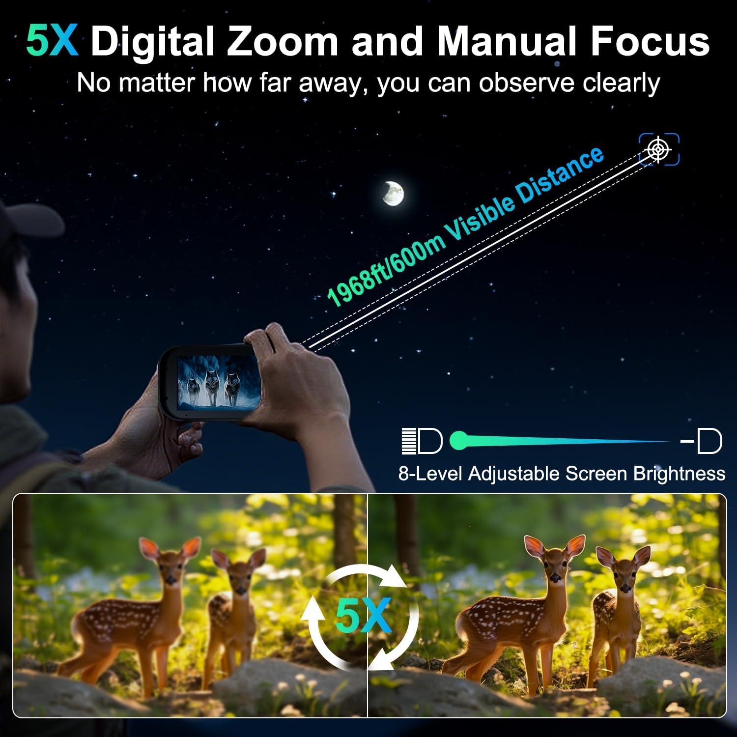 Binoculares de Visión Nocturna 4K EQUEEN con Batería 8000mAh