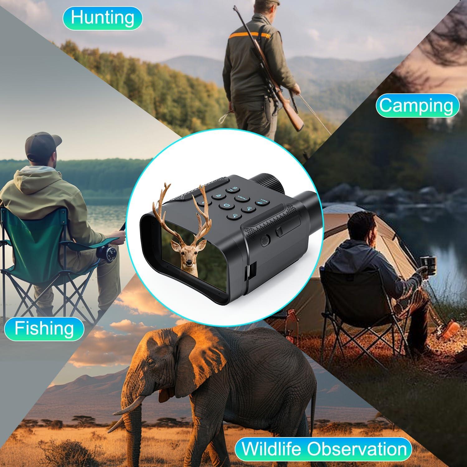 Binoculares de Visión Nocturna 4K EQUEEN con Batería 8000mAh