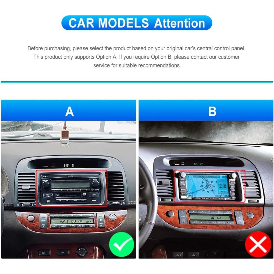 Radio Android Roinvou 9" para Toyota Camry 2001-2006 GPS Bluetooth