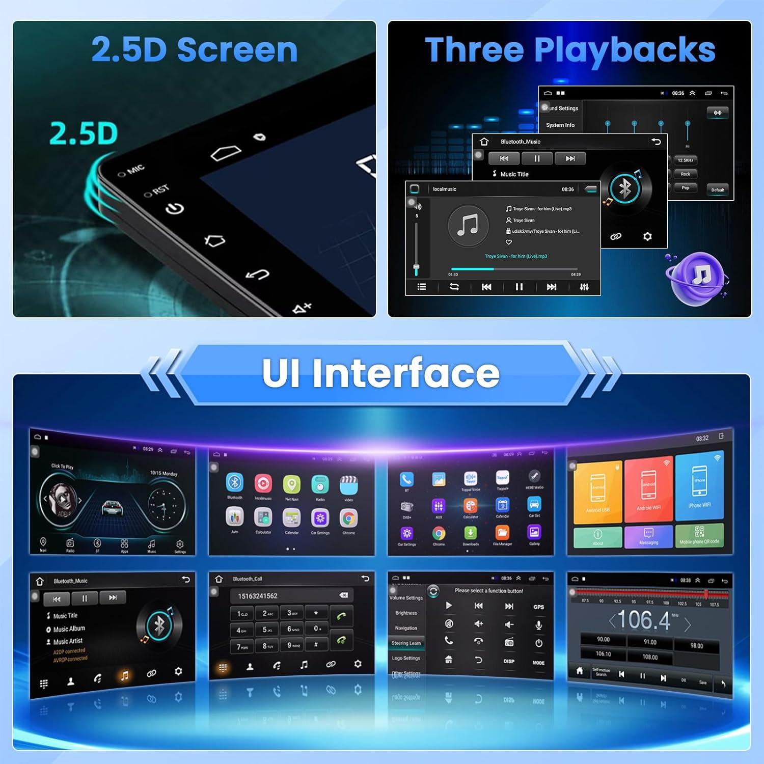 Radio Android Roinvou 9" para Toyota Camry 2001-2006 GPS Bluetooth