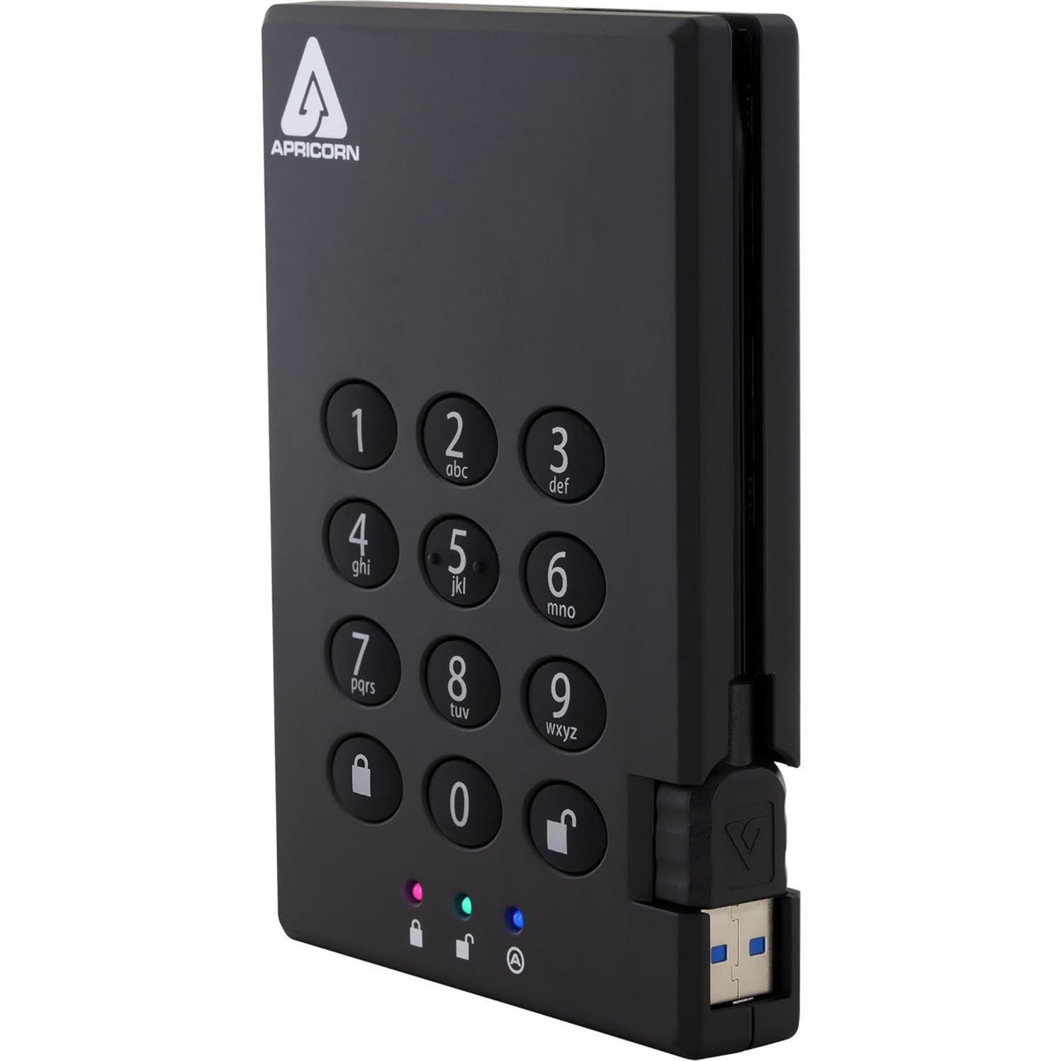 Disco Duro Externo Apricorn Aegis Padlock 500GB USB 3.0