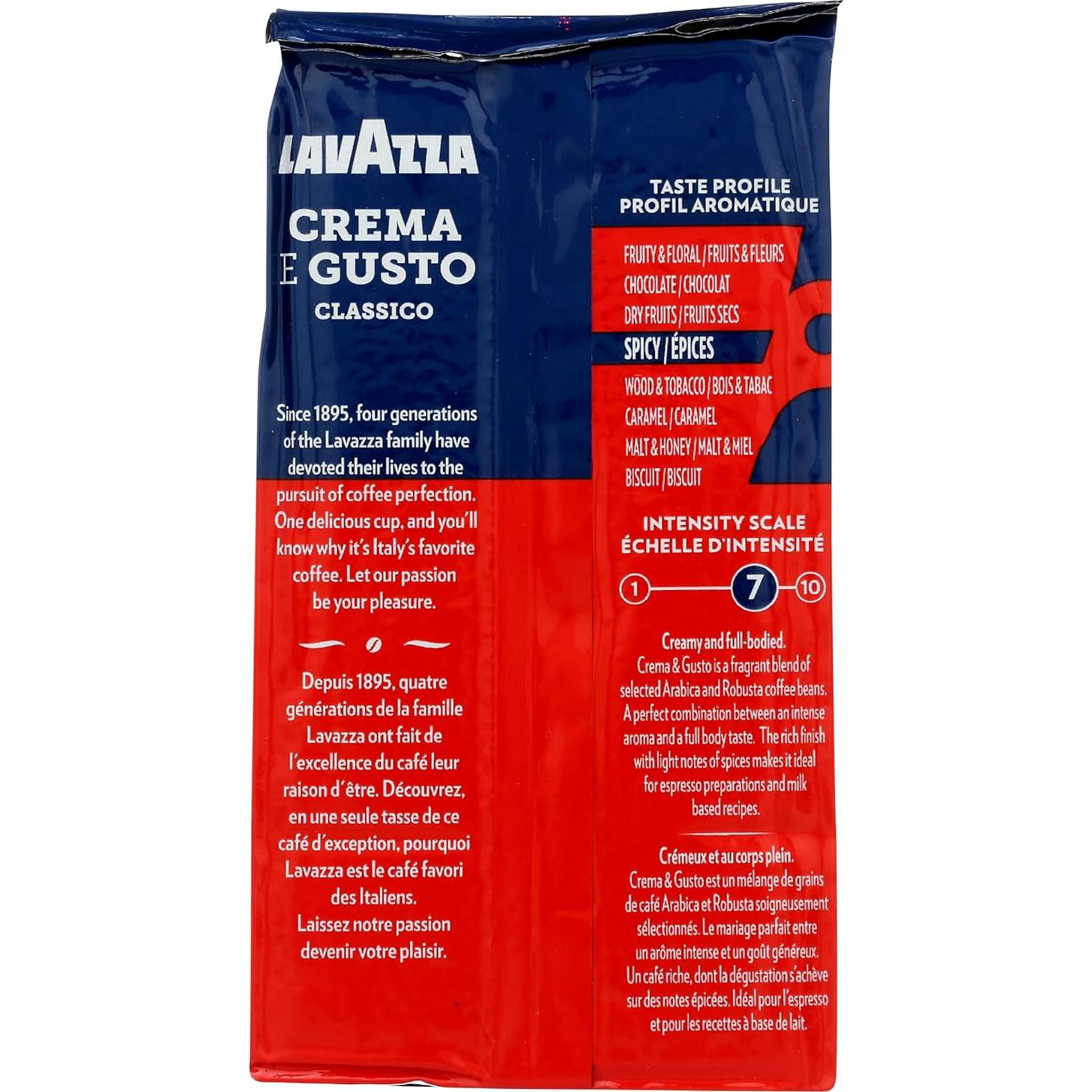 Café Molido Lavazza Crema E Gusto 249.5g (Paquete de 9)