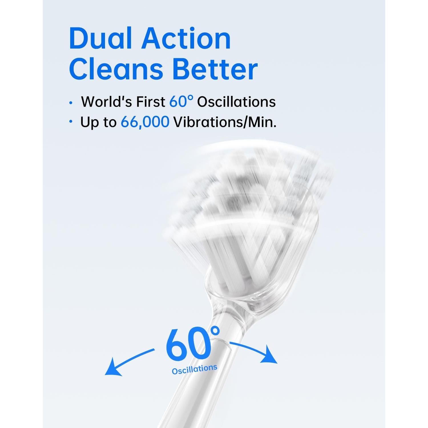 Cepillo de Dientes Eléctrico Laifen Wave, 66,000 Vibraciones, IPX7