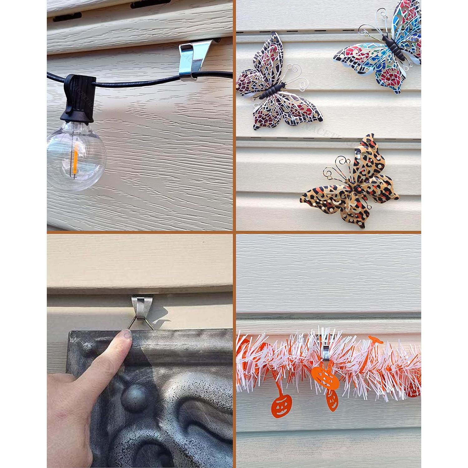 Ganchos para Revestimiento de Vinilo NACETURE - Paquete de 6, Soportan 8.2 kg