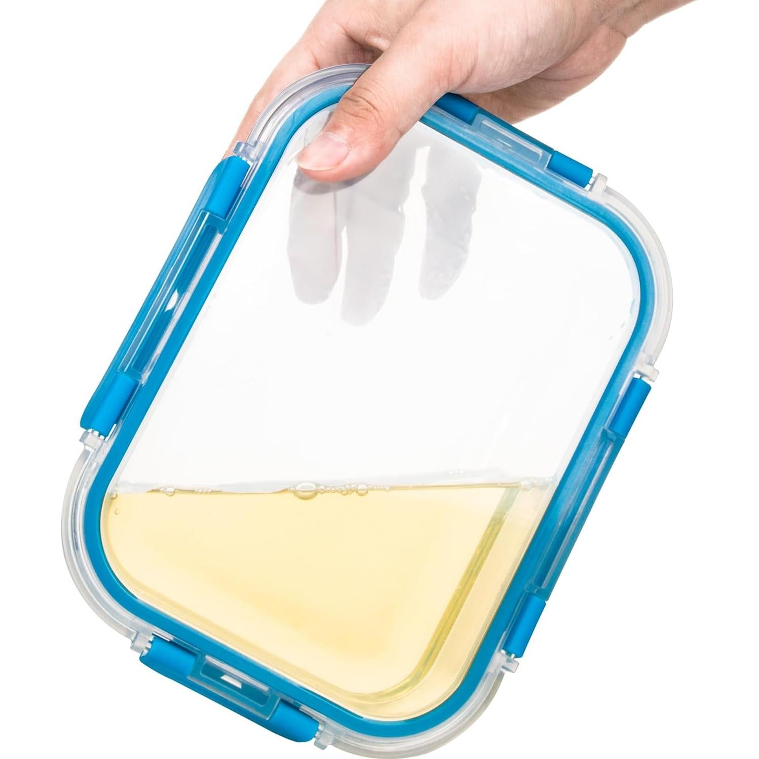 Juego de 12 Contenedores de Vidrio Herméticos FAWLES 0.98L