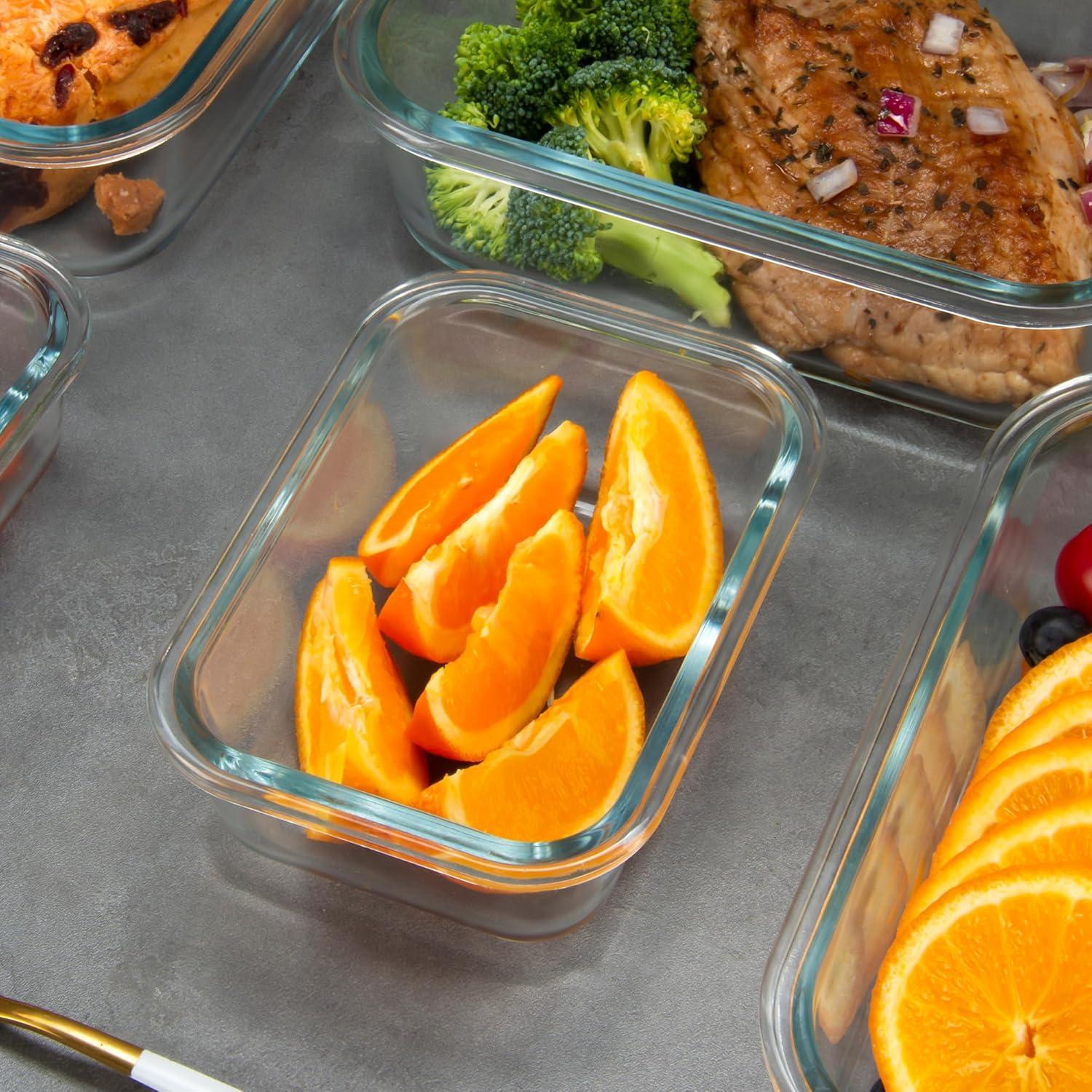 Juego de 12 Contenedores de Vidrio Herméticos FAWLES 0.98L