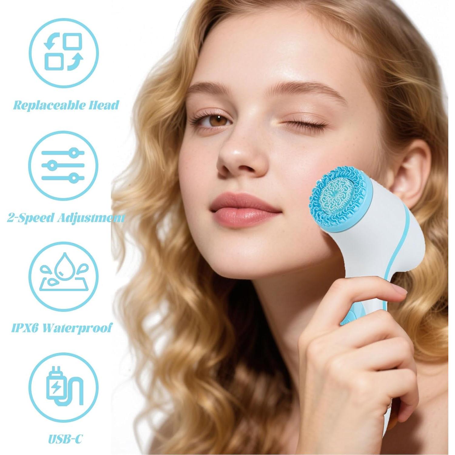 Cepillo Facial de Limpieza Wrewing XLDS03 3 en 1 Impermeable