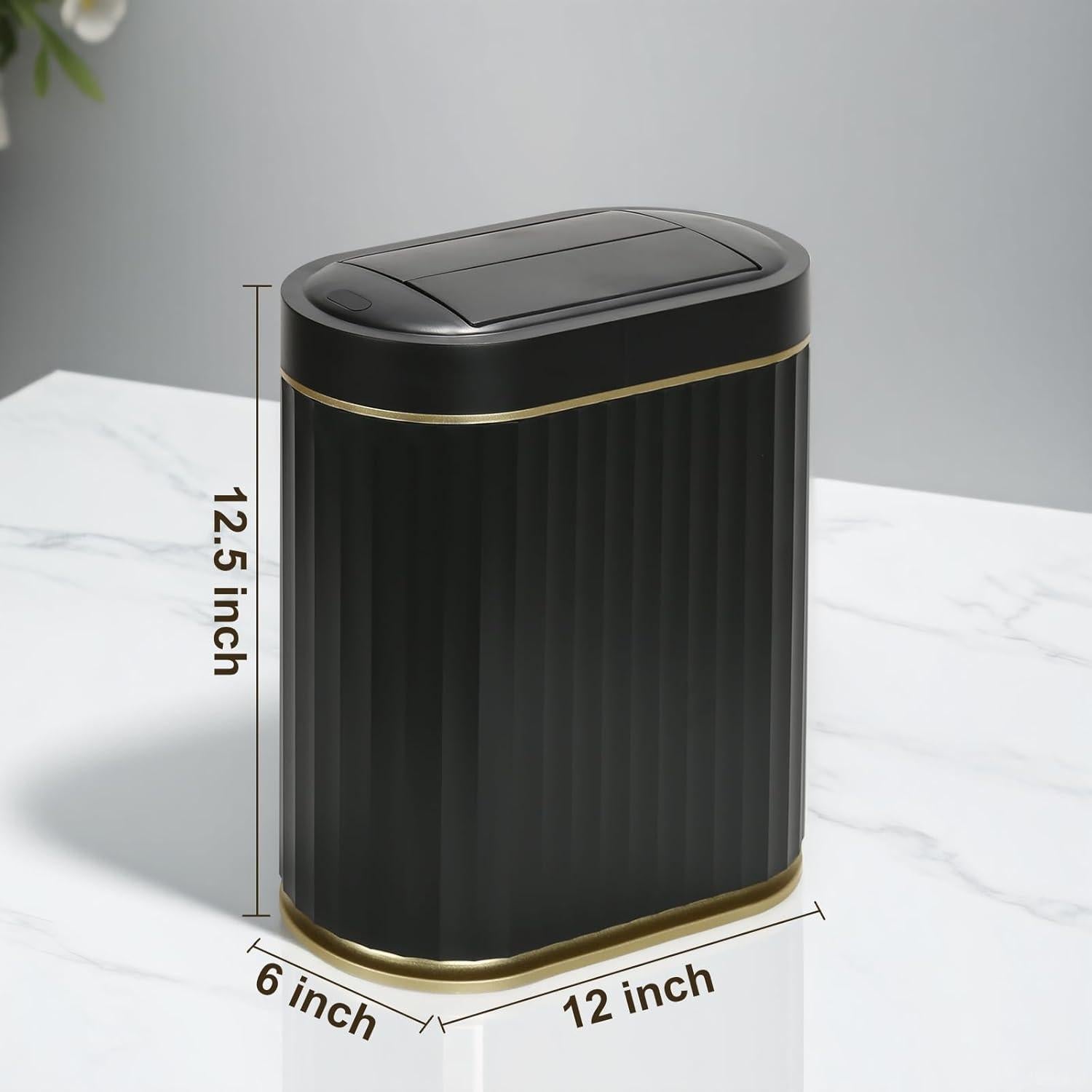 Cubo de Basura Automático Syncvibe 2 Galones Negro/Dorado