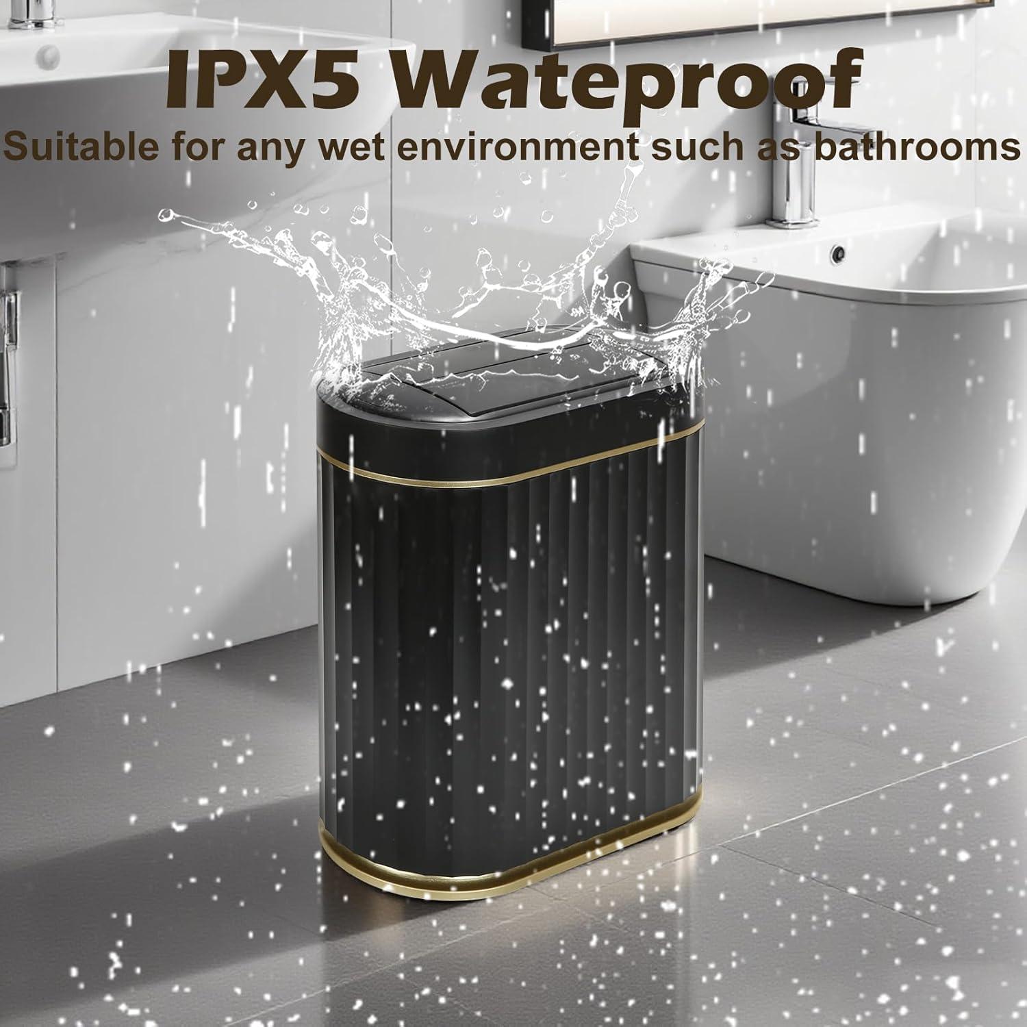 Cubo de Basura Automático Syncvibe 2 Galones Negro/Dorado