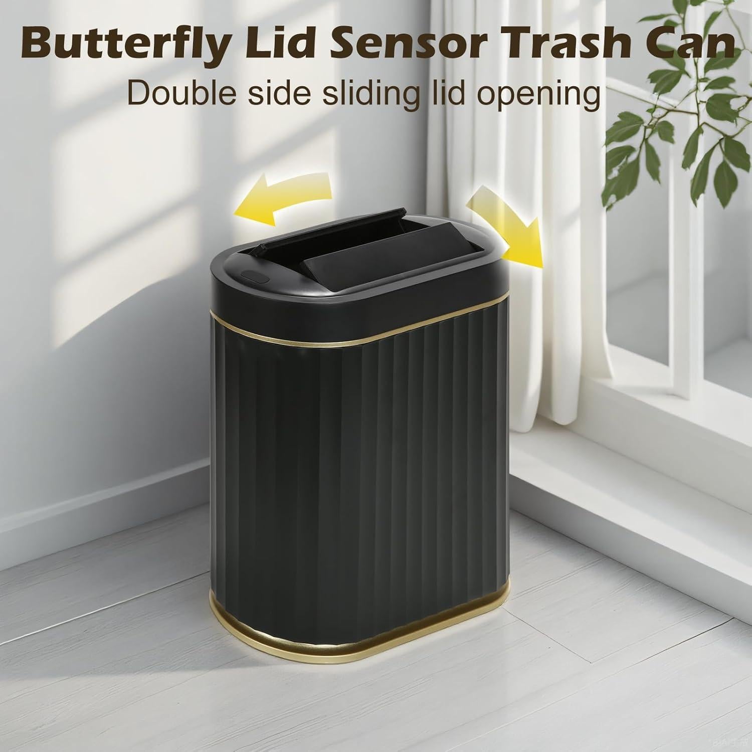 Cubo de Basura Automático Syncvibe 2 Galones Negro/Dorado