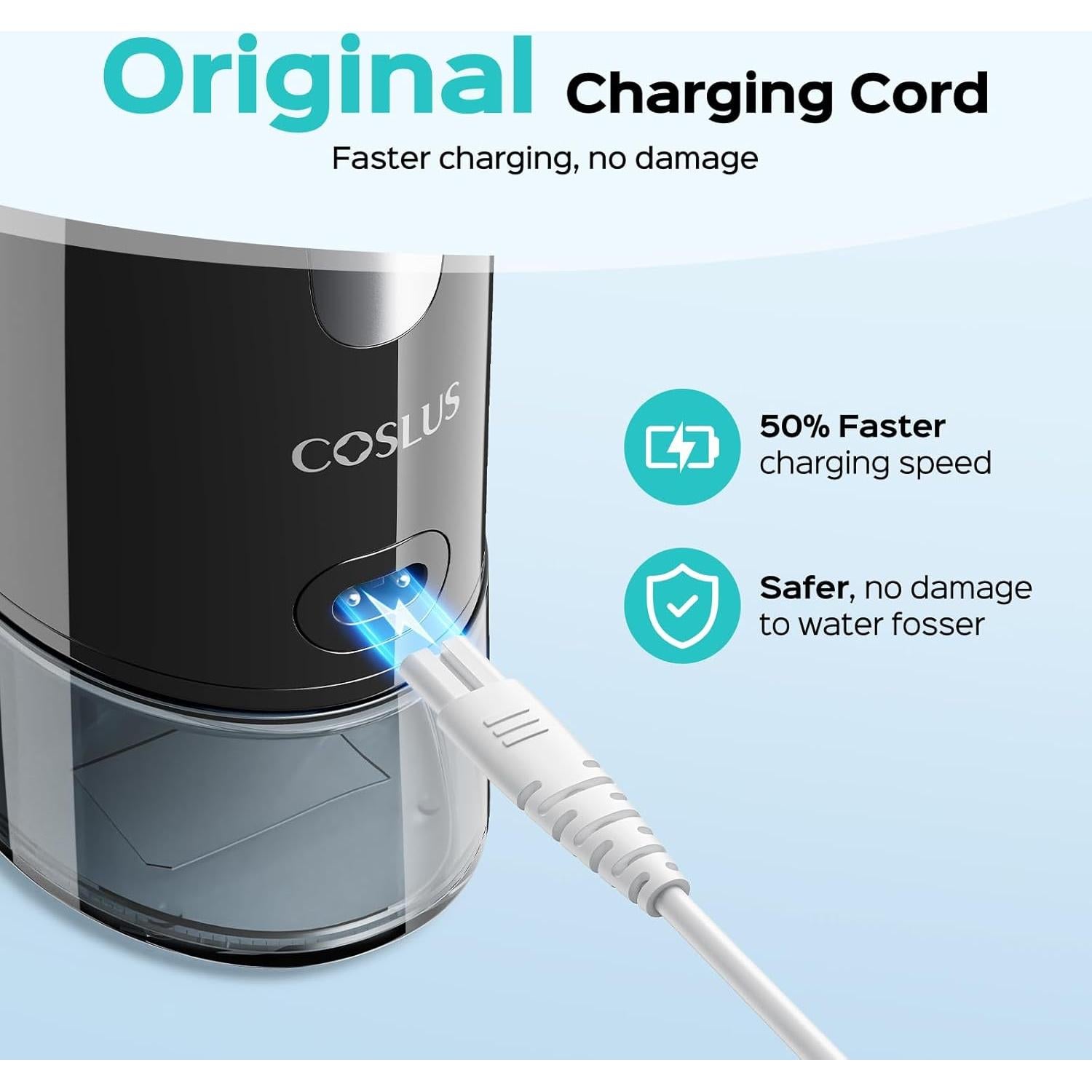 Cargador Original COSLUS para Hilo Dental a Presión Tipo-8