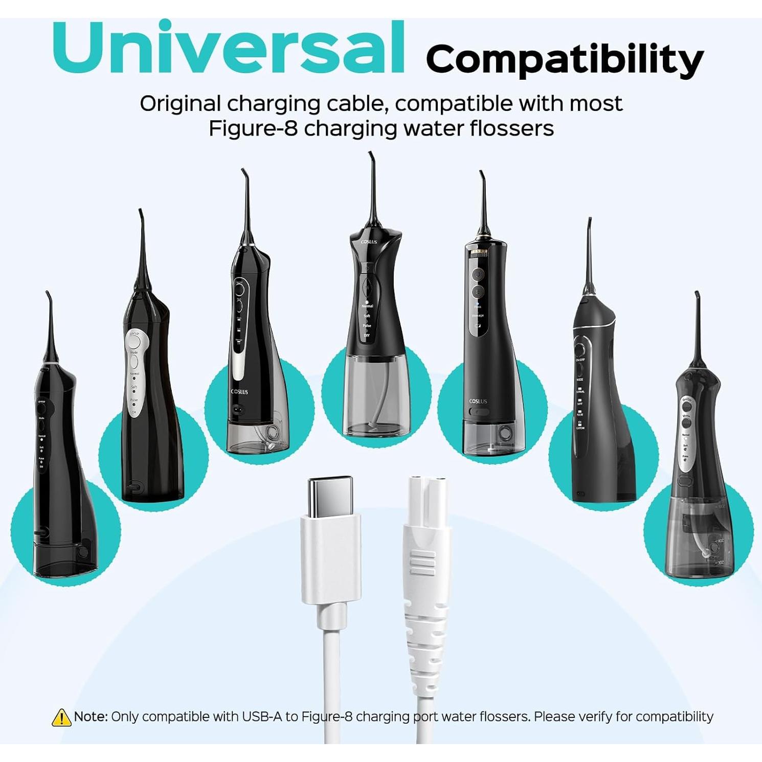 Cargador Original COSLUS para Hilo Dental a Presión Tipo-8