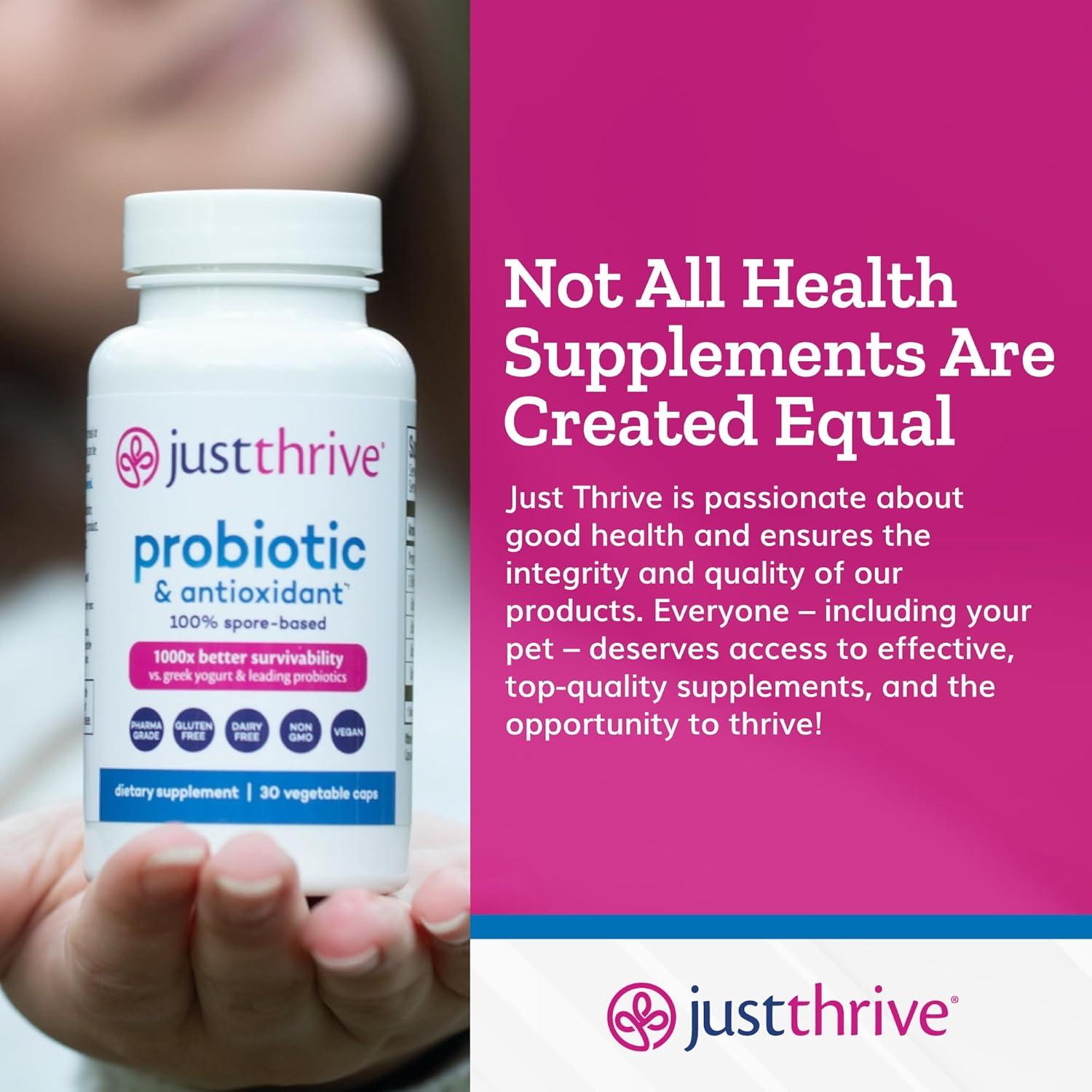 Suplemento Probiotico Just Thrive 30 Cápsulas - Antioxidante y Digestivo