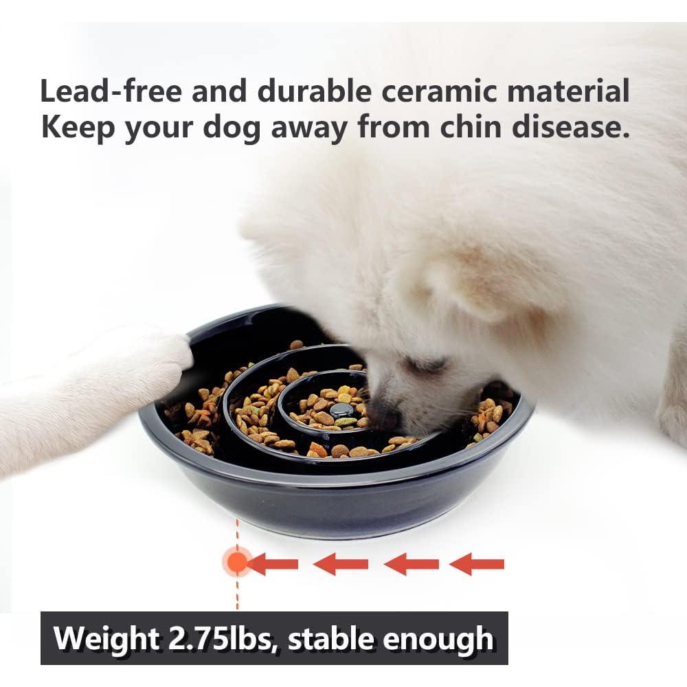 Cuenco de Cerámica para Perros GH - Alimentación Lenta 3 Tazas
