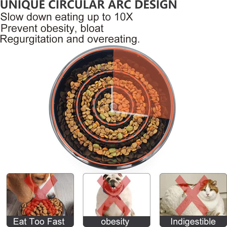 Cuenco de Cerámica para Perros GH - Alimentación Lenta 3 Tazas