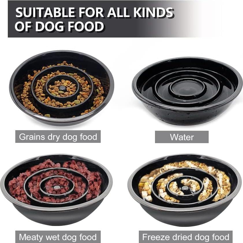 Cuenco de Cerámica para Perros GH - Alimentación Lenta 3 Tazas