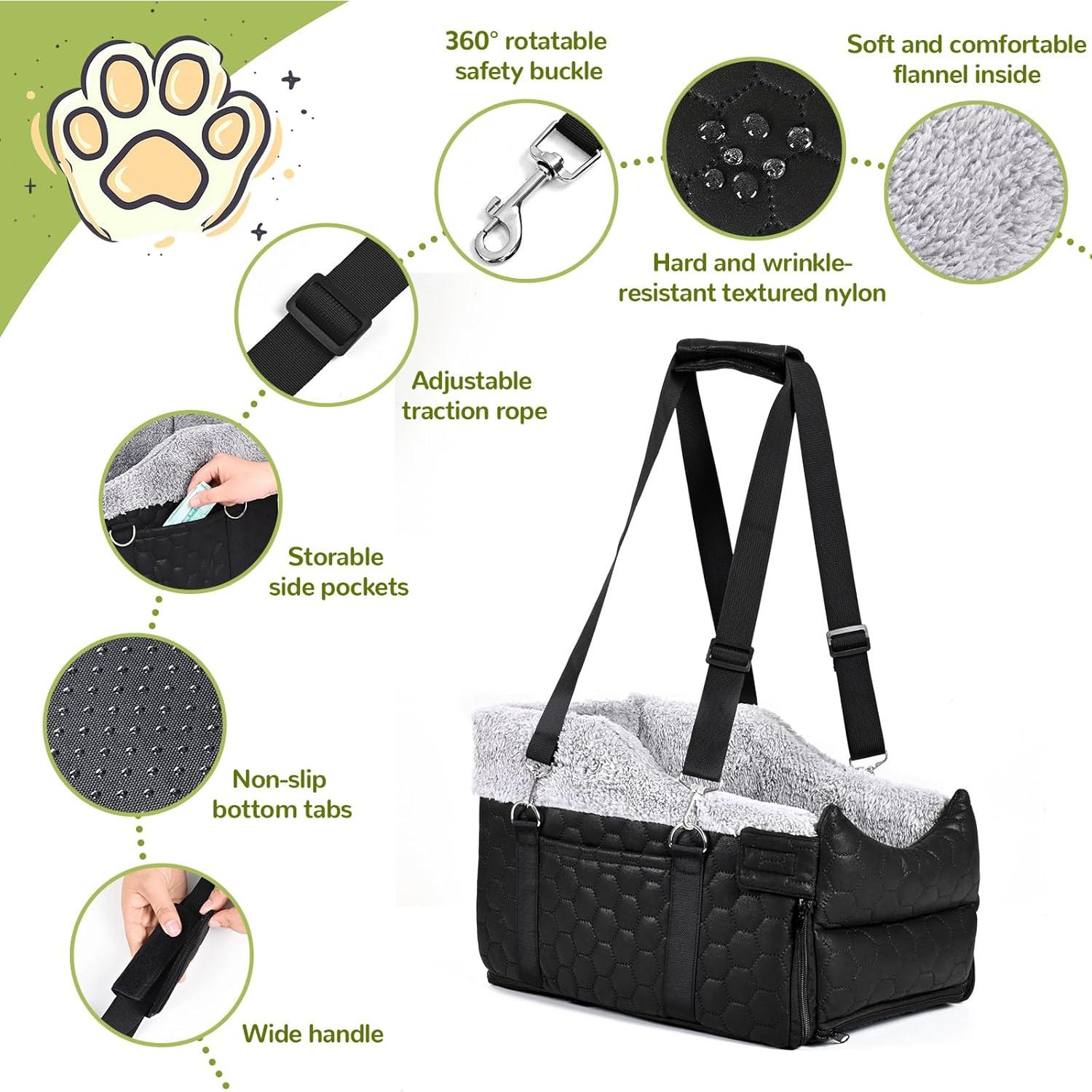 Asiento Elevador para Perros Atawlege Negro 43x25x23cm