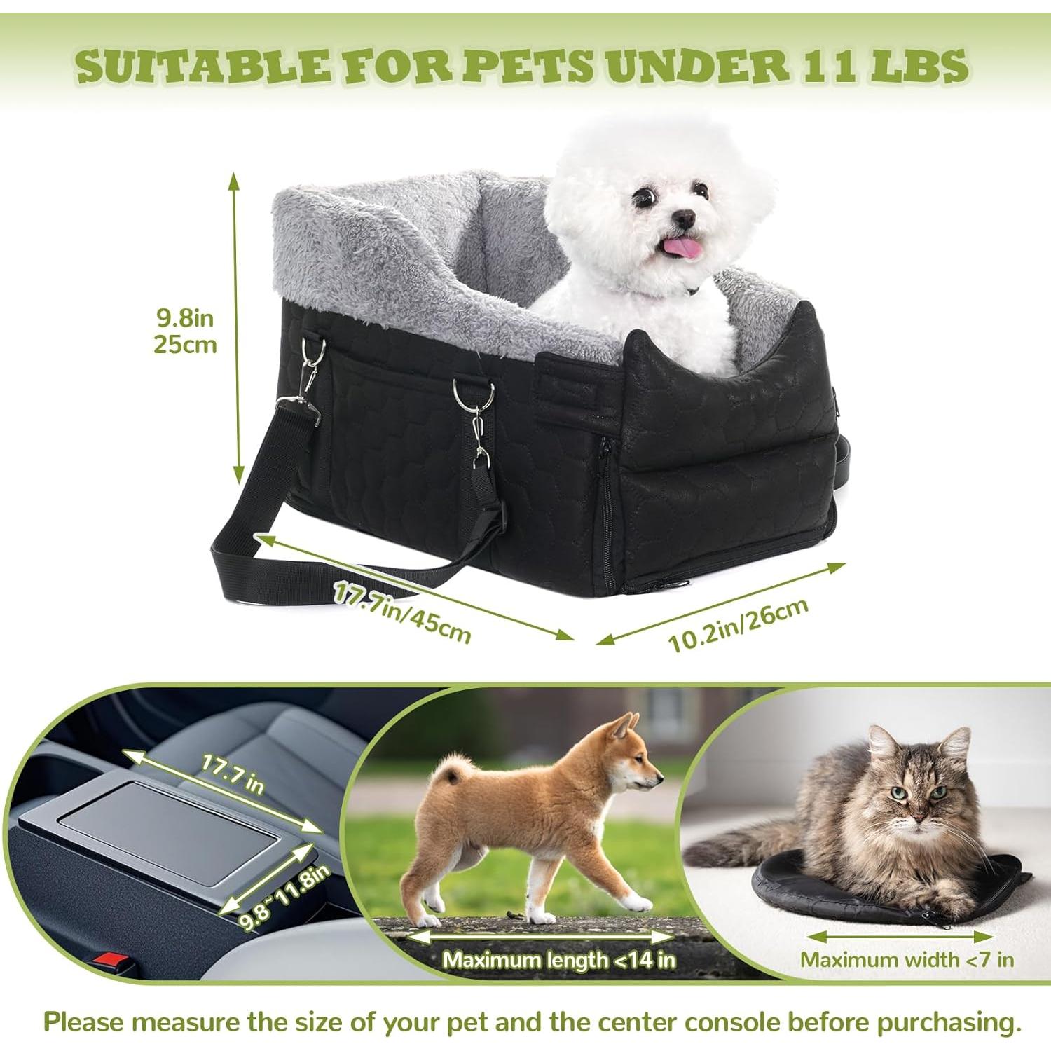 Asiento Elevador para Perros Atawlege Negro 43x25x23cm