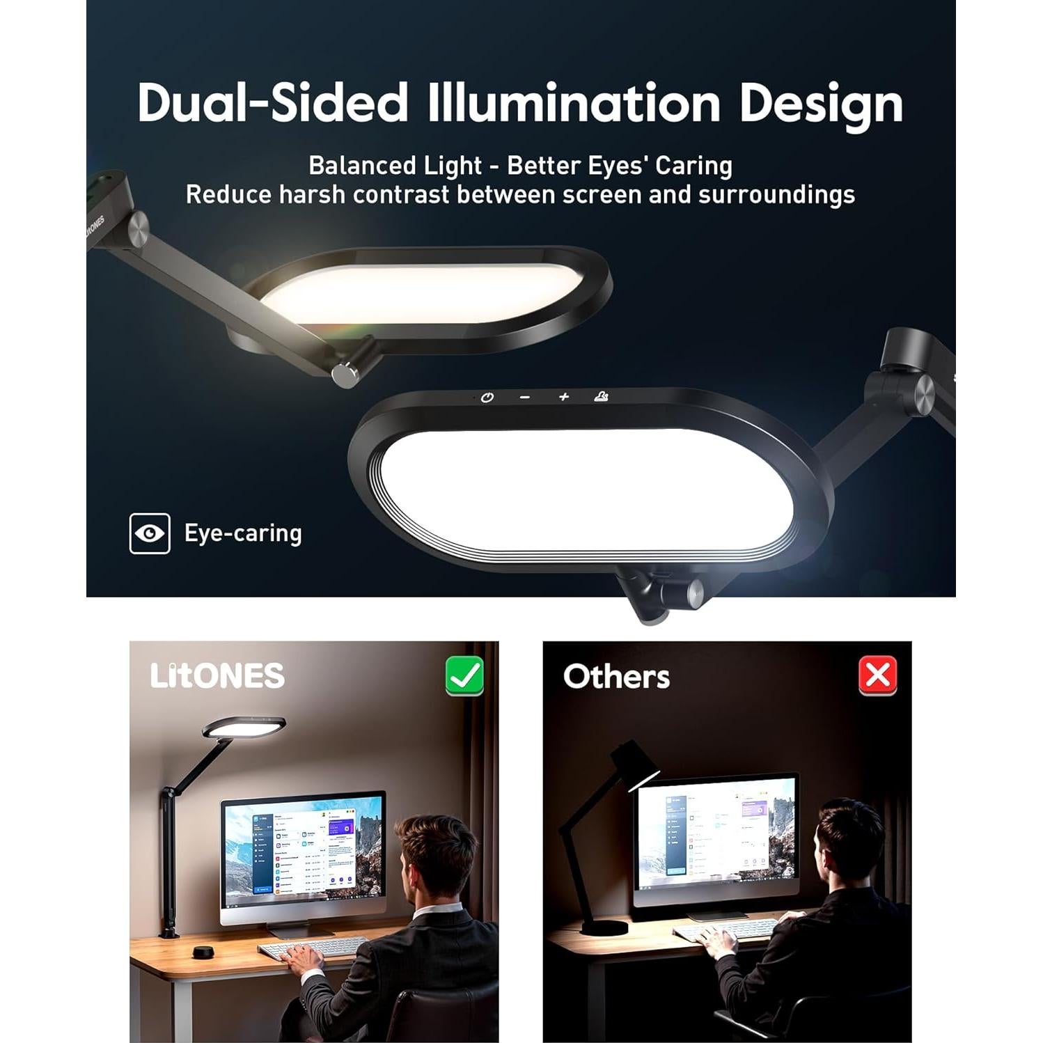 Lámpara de Escritorio LED LitONES H01 con Control Remoto 18W