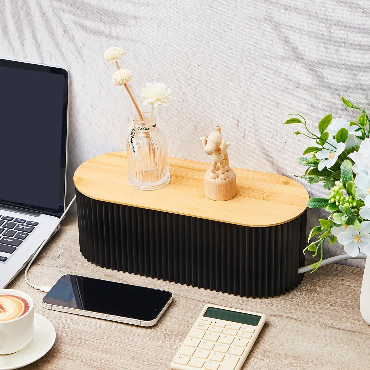 Caja de Gestión de Cables Marsui 2 Pcs Negro 30x13x11 cm