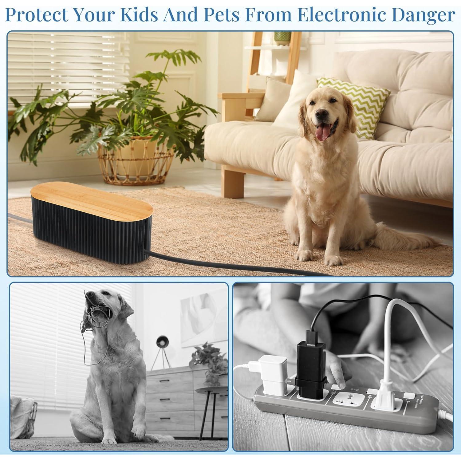 Caja de Gestión de Cables Marsui 2 Pcs Negro 30x13x11 cm