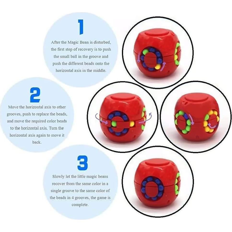 Cubo Mágico Rotatorio Elf Toys 8.89 cm Juguete Antiestrés