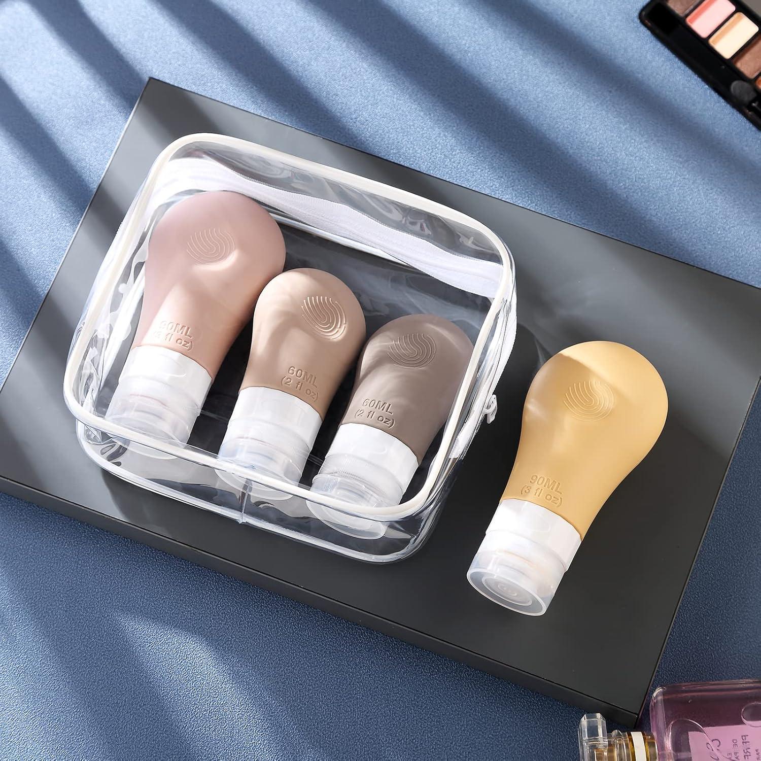 Juego de Botellas de Viaje Gemice 16 Piezas Silicona 3oz