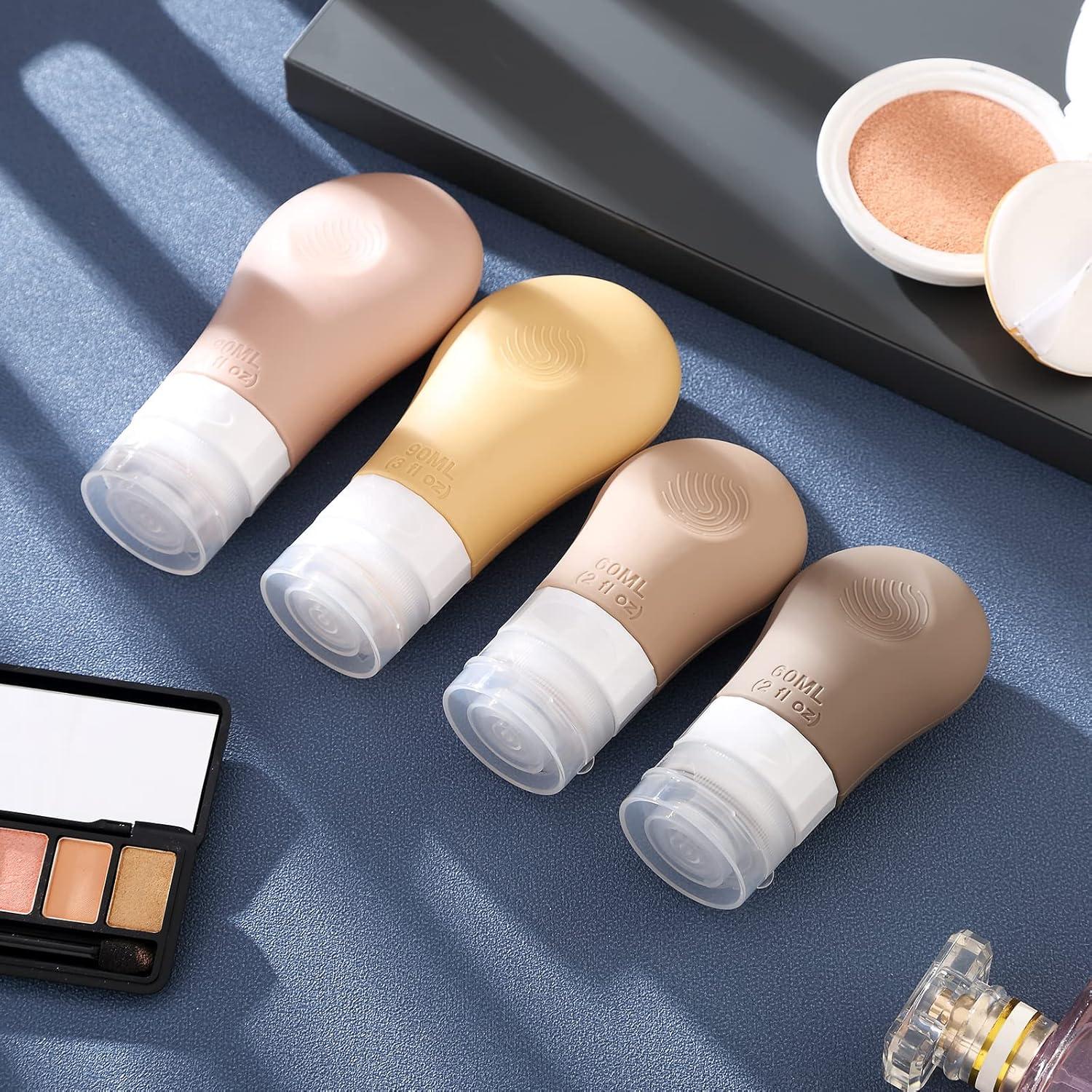 Juego de Botellas de Viaje Gemice 16 Piezas Silicona 3oz