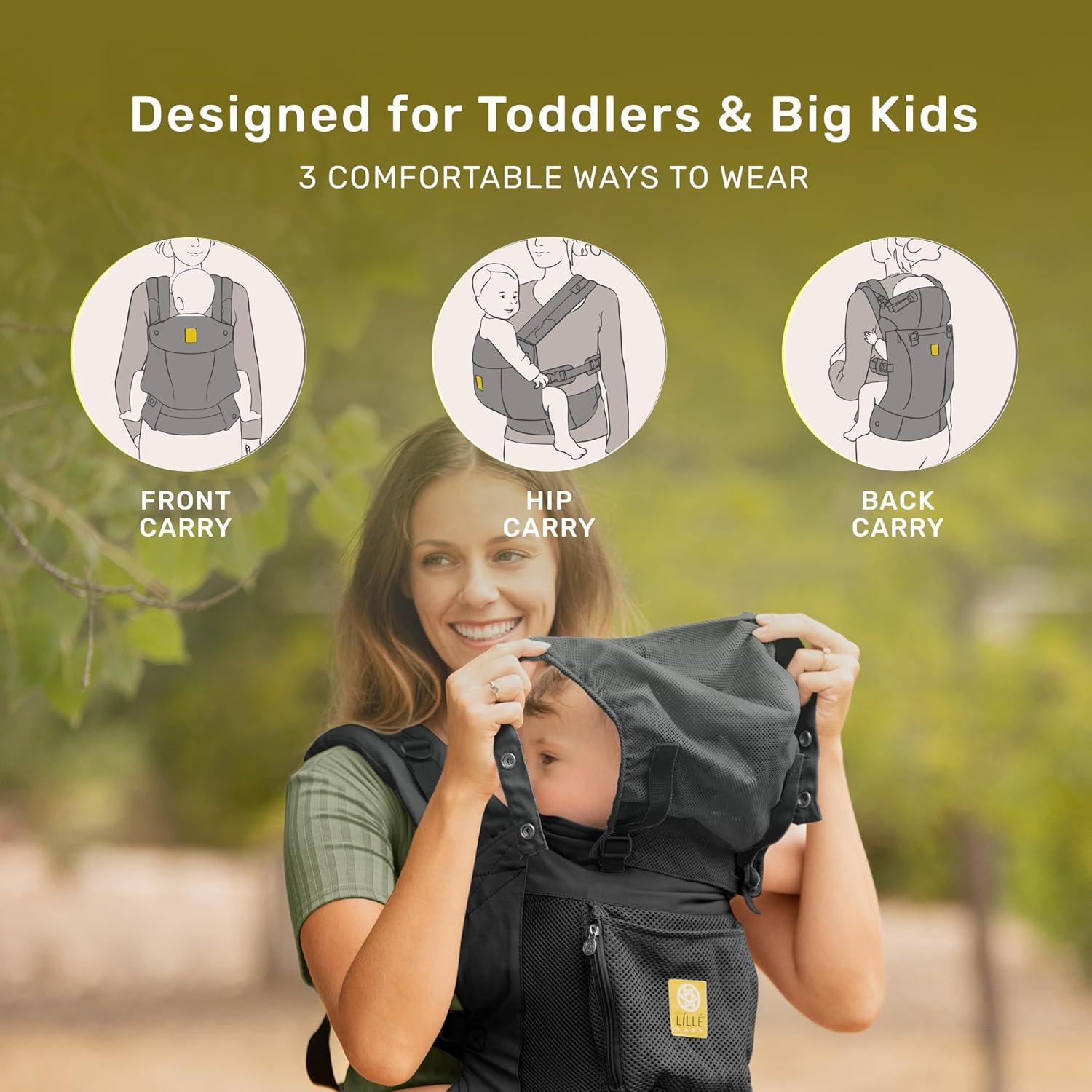 Portabebés Ergonómico LILLEbaby CarryOn Airflow Negro 9.1-27.2 kg