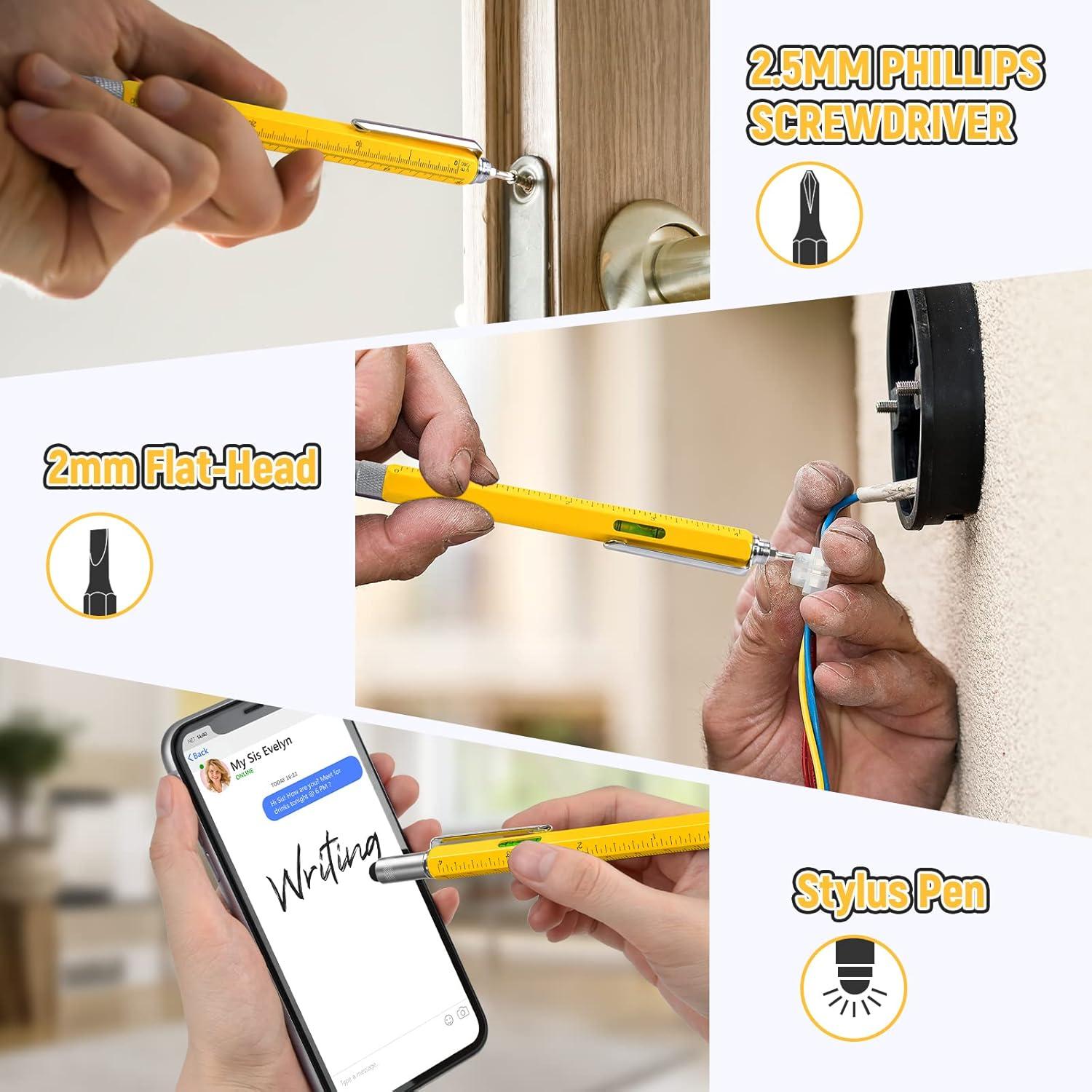 Juego de Bolígrafos Multiherramienta BIIB Amarillo 5 Piezas