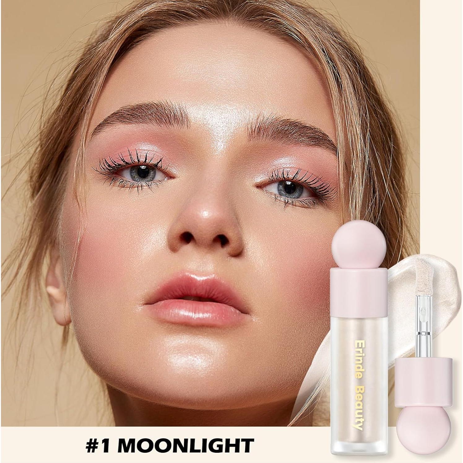 Iluminador Líquido Erinde 30g Luz de Luna - Brillo Natural