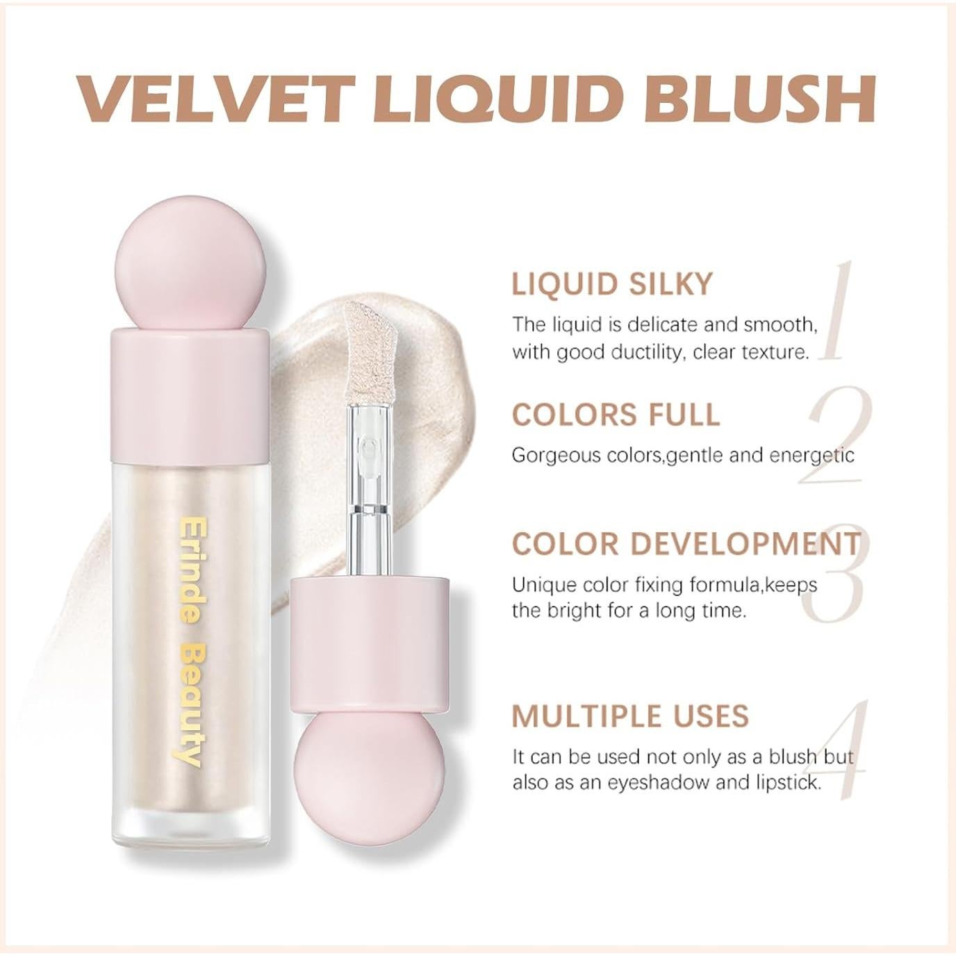 Iluminador Líquido Erinde 30g Luz de Luna - Brillo Natural