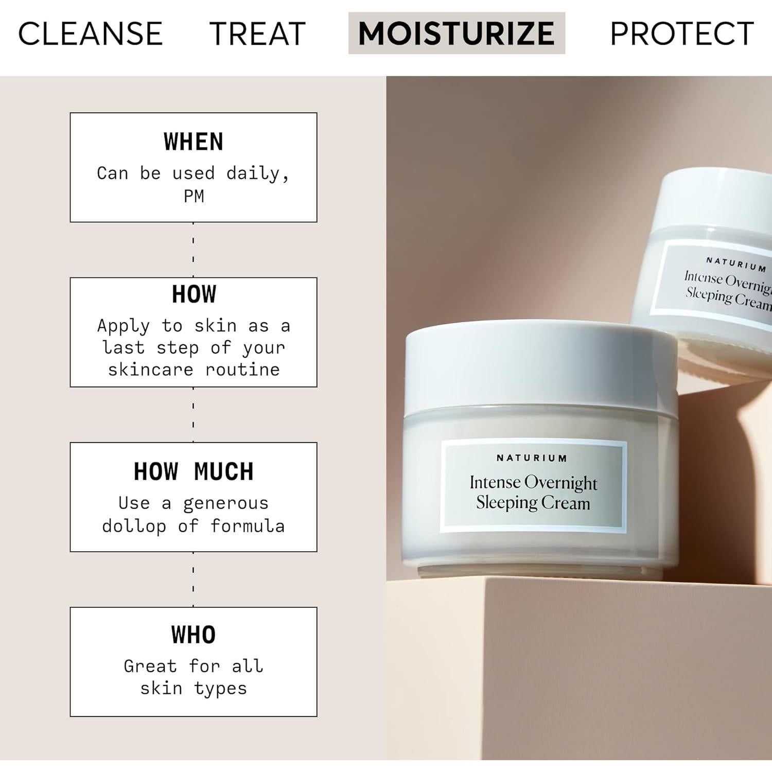 Crema de Noche Intensiva Naturium 48.19 g Hidratante Antienvejecimiento