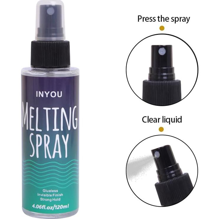 Spray Derretidor de Encaje Inyou 120ml Secado Rápido Fuerte