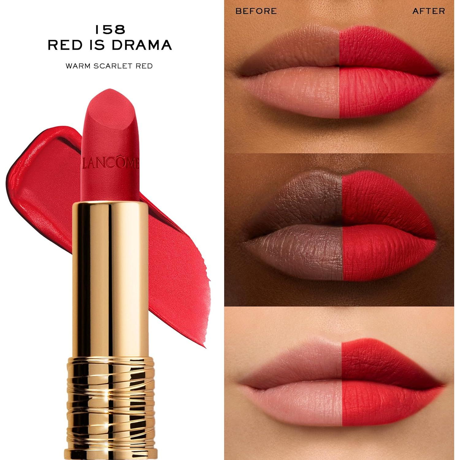 Labial Mate Lancôme L'Absolu Rouge Drama 168 Rojo Es Drama