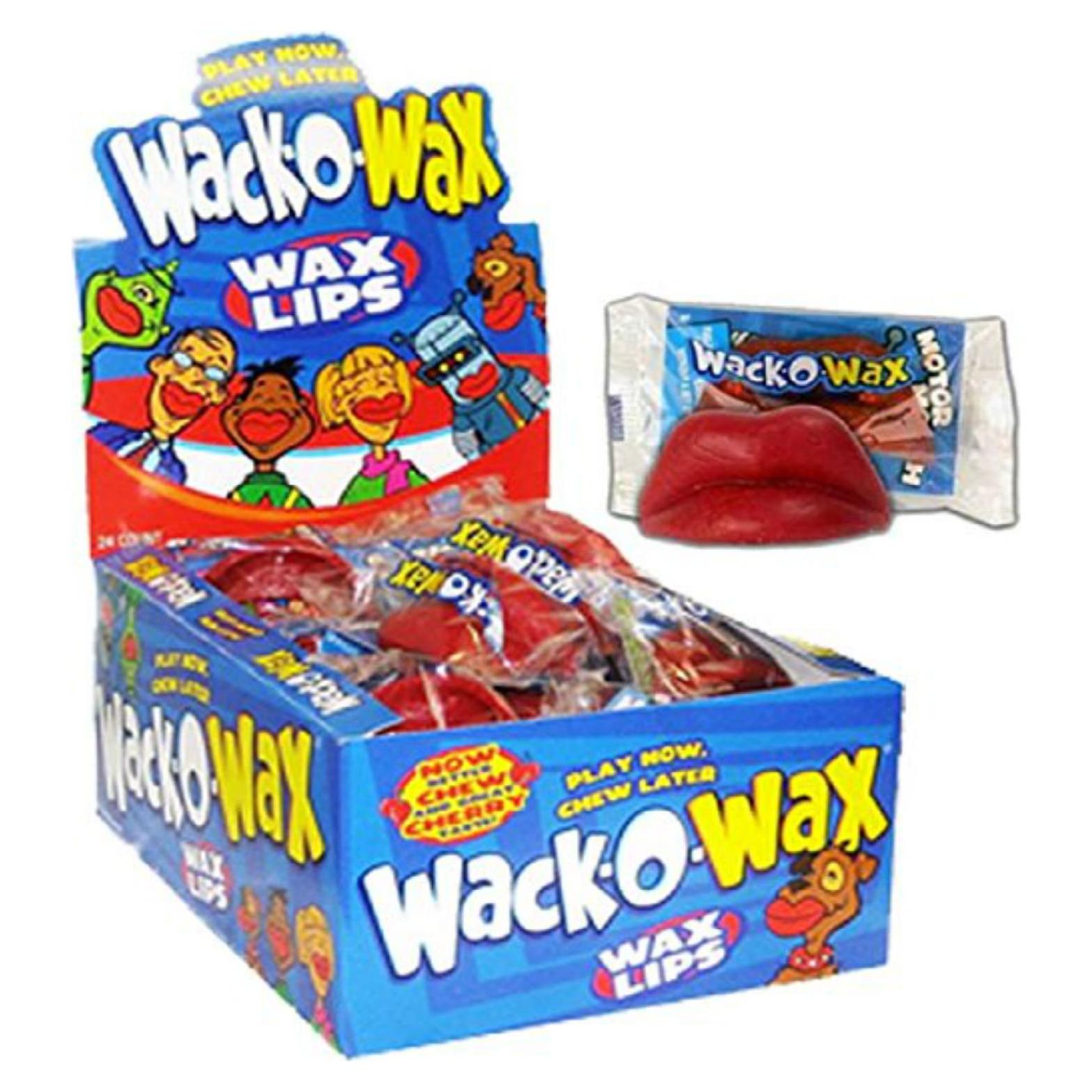 Caramelo de Labios Wack-O-Wax Cereza 340g 24 Unidades