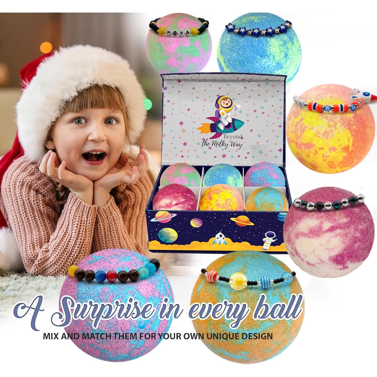 Bombas de Baño Galácticas Orgánicas con Pulsera Sorpresa
