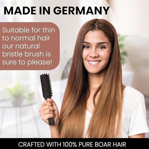 Cepillo de Cabello de Cerda de Jabalí SHASH 20.6x3.8cm Negro